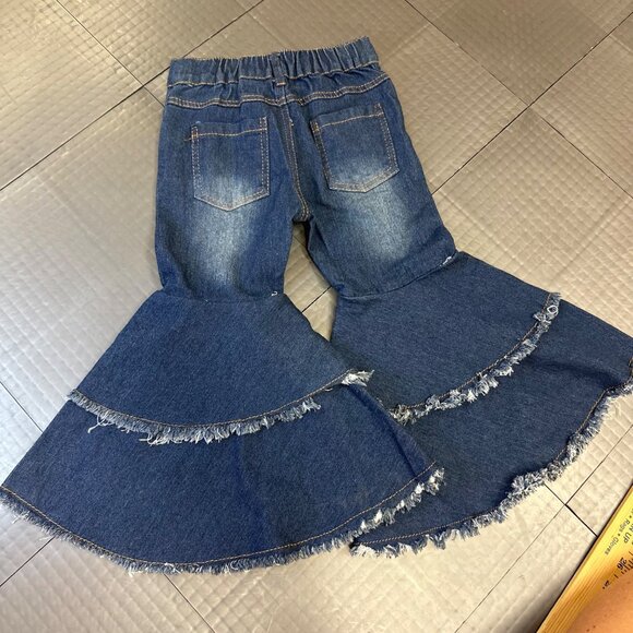 SAMGAMI BABY NEW RUFFLE FLARE JEANS 12-18 MONTHS - Picture 9 of 9